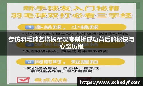 专访羽毛球名将杨军深度剖析成功背后的秘诀与心路历程
